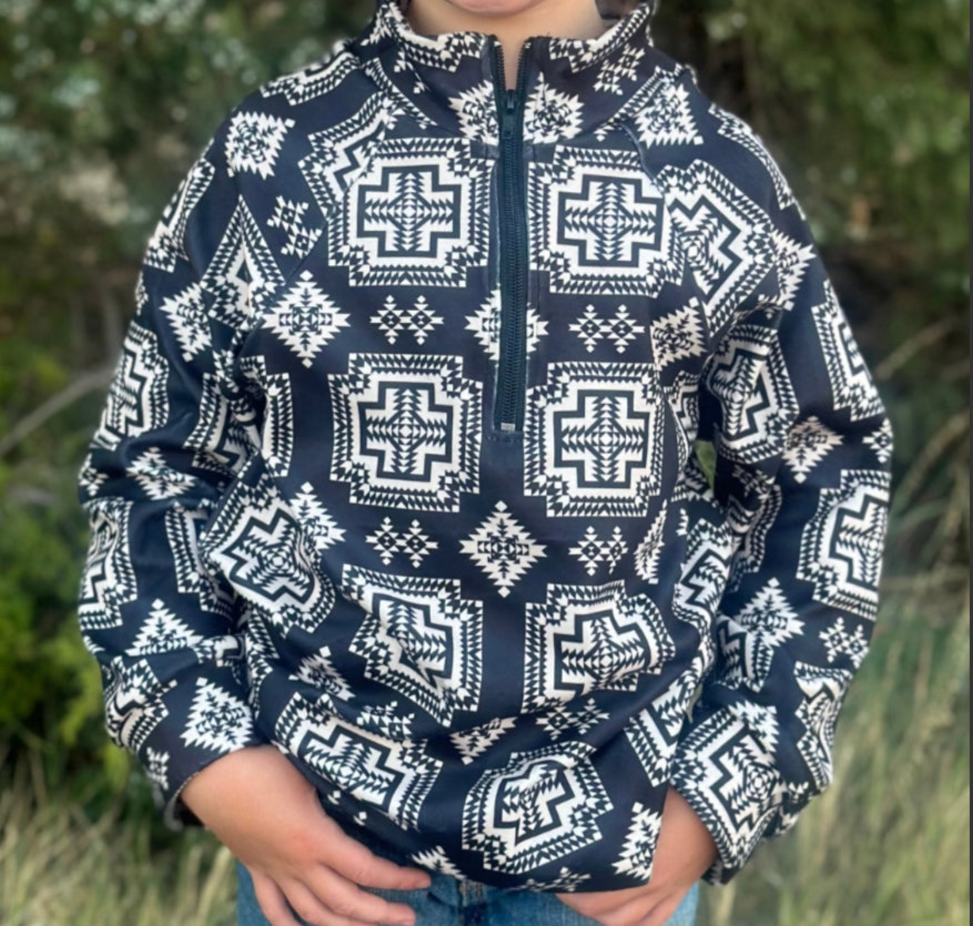 Black Aztec Pullover