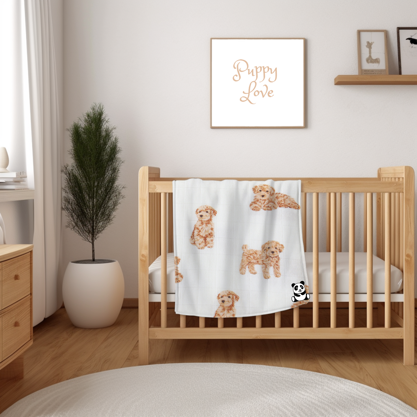 Puppy Love Muslin Blanket