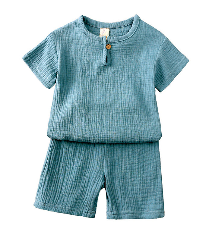 Aqua Linen 2 Piece Set